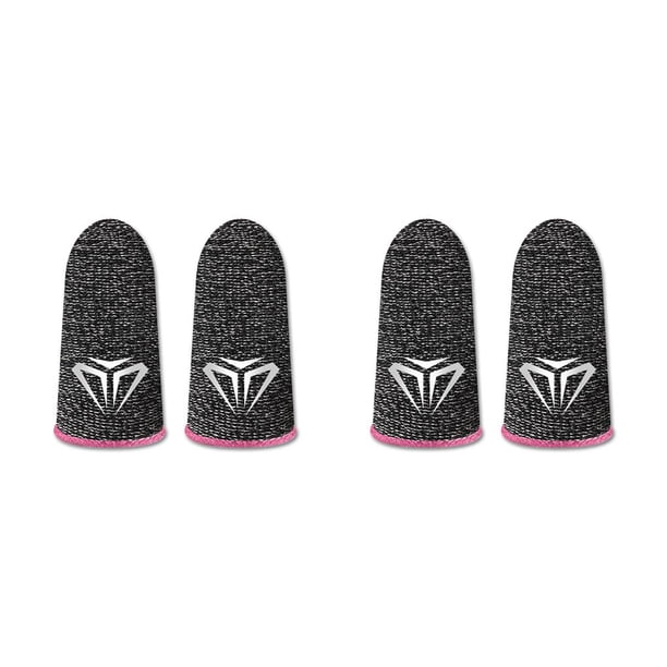 Bearachild 10 piezas de fundas para dedos para juegos de teléfonos móviles, guantes antideslizantes sensibles a prueba de sudor, cubiertas de fibra Rosa Tipo 1 2piezas