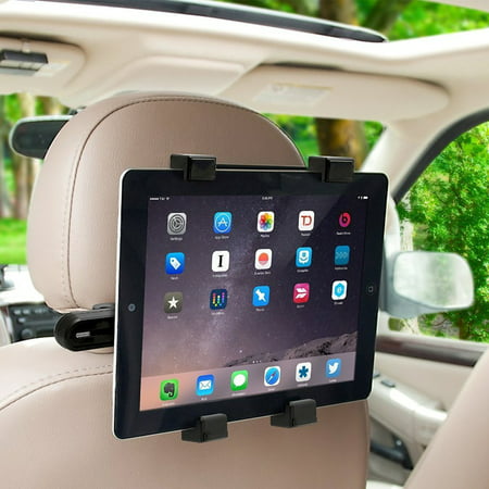 TSV Tablet Car Seat Headrest Mount, Car iPad Tablet Holder Universal Mount Holder for iPad, iPad Pro Mini, Samsung Galaxy, Fits all 7 to 11 inch Smartphones and (Best Mavic Pro Tablet Holder)