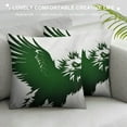 thumbnail image 3 of MDO  Eagle Pillow Cushion Cover, Short Plush Decorative Square Pillow Cover, 18" X 18", Multiple Sizes Available, Rose Green, 3 of 5