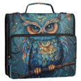 thumbnail image 3 of ALAZA Zipper Binder Bag Bohemia Owl 3 Ring File Folder Binder Organizer Bag, 3 of 8