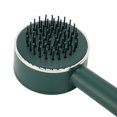 thumbnail image 3 of Cepillo de pelo de paleta fácil desenredar dientes suaves masaje del cuero cabelludo agarre cómodo cepillo de pelo peine verde, 3 of 8