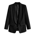 thumbnail image 5 of StSilkitty Long Sleeve Blazer for Womens Solid Color Business Casual Lapel Collar Blazers Office Work Suit Jacket with Pockets, 5 of 6