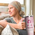 thumbnail image 6 of 40oz Breast Cancer Awareness Tumbler with Handle and straw for Women, Pink Ribbon Stainless Steel Insulated Cup, Coffee Mug Water Bottle,Gift for Patients Survivor, 6 of 6
