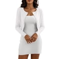 thumbnail image 1 of Cárdigan corto de mujer Casuashion blanco, 1 of 5
