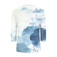 thumbnail image 5 of TaTaai Women Loose V-Neck Printed 3/4 Sleeve Top Casual Fashion T-Shirt Ladies Daily Holiday Street Wear Lightweight Breathable Non-See-Through No Fading Stylish Top Gift, 5 of 8