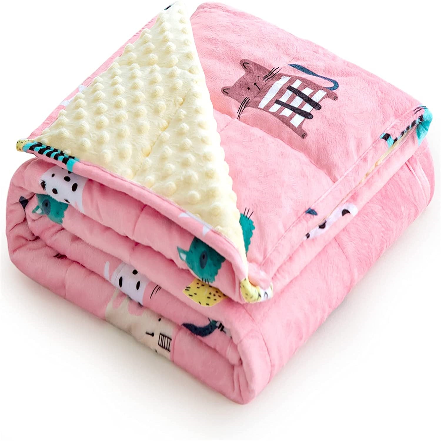 Sivio 5lbs Minky Dot Kids Weighted Blanket, Breathable and Soft Heavy