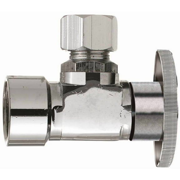 Plumb Pak 3/8 in. FIP x 3/8 in. Compression Brass Angle Valve