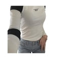 thumbnail image 3 of hirigin Women's Spring Autumn Slim Crop Tops Long Sleeve O Neck Letter Print Contrast Color T-shirt, 3 of 9