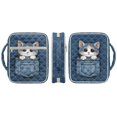 thumbnail image 7 of TSOVTHRID Cute Cat Denim Blue Print Bible Covers Church Bags for Christian, Bible Case with Pockets and Zipper, Lightweight Quilted Bibles Protective Cover Gift for Women Men, 7 of 7