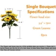 thumbnail image 3 of 4 Bunches Artificial Flowers Sunflower Bouquets with Stems Silk Sunflowers Fake Yellow Flowers for Wedding Decor, DIY Garden Craft Art Decor, Party Decor, Home Decoration, Bride Holding Flowers, 3 of 9