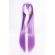 thumbnail image 3 of Cabello liso, varios colores, elija entre la peluca, la ropa que combina con la apariencia creando una peluca azul violeta, peluca para juego de rol, 3 of 3