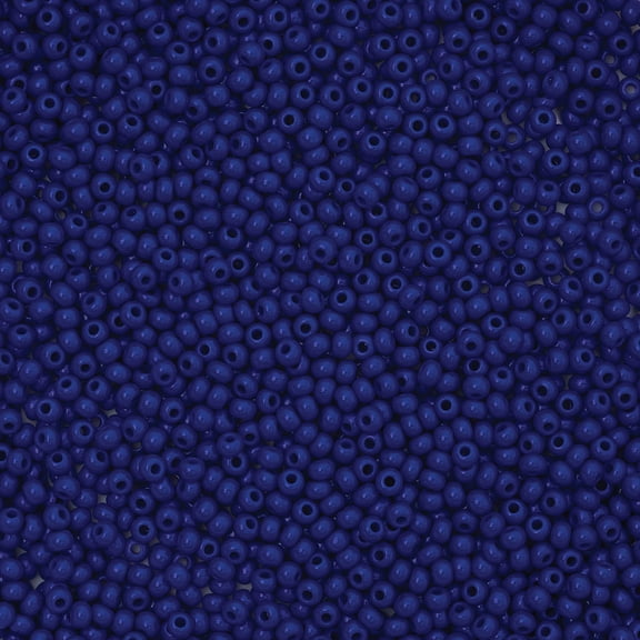 John Bead Czech Glass Seed Beads - Royal Blue, 10/0, 22 g vial
