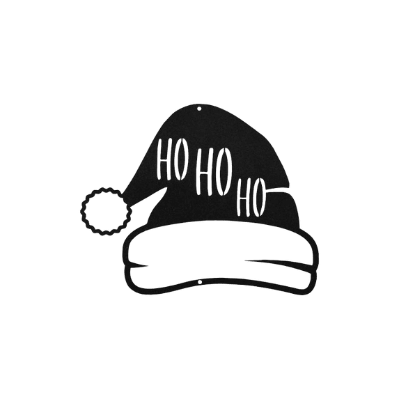 HoHoHo Hat- Metal Wall Art