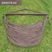 SUNNYOUTDOOR 48'' Hanging Hammock Swing Outdoor Hammock Chair Swing Hanging Caribbean Polyester Hammock Chair (Coffee)