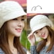 thumbnail image 5 of Gorro de invierno para mujer, gorro de lana holgado de punto cálido con visera, 5 of 7