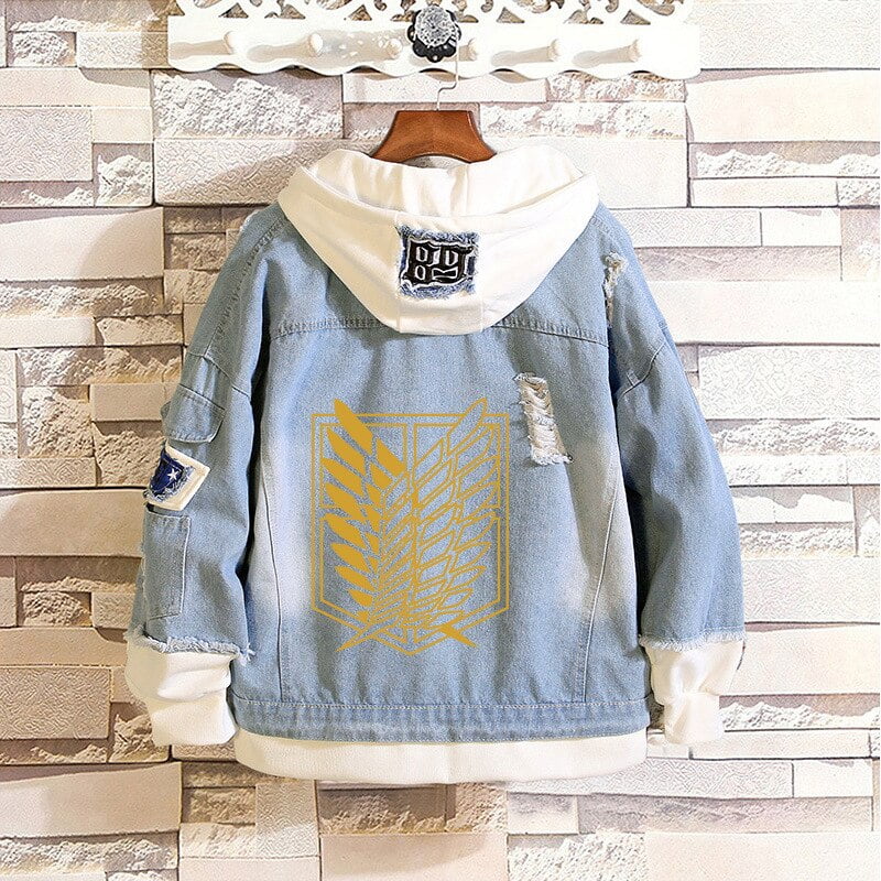 Anime Attack on Titan Cosplay Clothing Denim Jacket Survey Corps