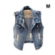 thumbnail image 5 of Minnieouse Chaleco vaquero de fiesta para hombre y mujer, para acampar, viajar, senderismo, adultos, chaqueta sin mangas con botones, ropa, regalo Camisetas sin mangas Azul METRO, 5 of 6
