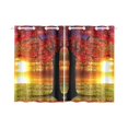 thumbnail image 1 of BSDHOME Lakeside Sunshine Tree Window Curtain Kitchen Curtain 26x39 inches (Two Piece), 1 of 3
