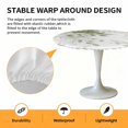 thumbnail image 2 of Elastic Fitted Round Tablecloth, Sage Green Flower Waterproof Stretch Table Cover for 45"-54" Tables, Watercolor Gradient Retro Floral Washable Outdoor Tablecloths for Patio, Picnic, Camping, 2 of 9
