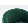thumbnail image 6 of Teddy Swivel Accent Chair, Modern Upholstered Barrel Chair with Soft Backrest and Black Powder Coating Metal Base, Single Leisure Cahir for Living Room, Bedroom and Apartment, Green, 6 of 9