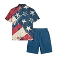 thumbnail image 6 of Mens 2 Piece Short Sets US 250 Years Anniversary Short Sleeve Shirts and Shorts Summer Beach Vacation Outfits, 6 of 6