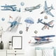 thumbnail image 3 of Calcomanías de pared despegables y adhesivas con aviones antiguos: calcomanías de pared con aviones: decoración de aviones para la habitación de los niños, 3 of 6