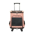 thumbnail image 3 of Mochila transportadora de viaje para mascotas Yuyangstore con ruedas transpirable Naranja, 3 of 8