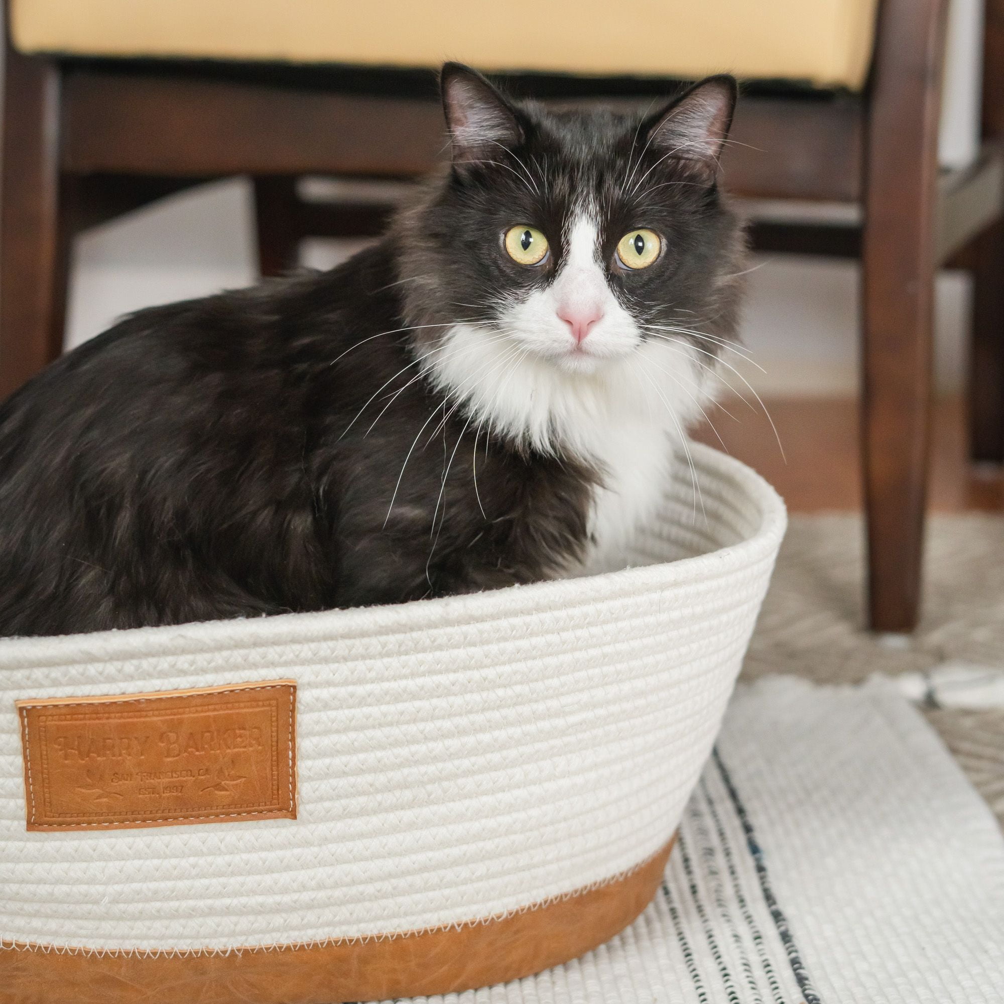 Harry Barker White Rope Cat Bed, One Size