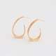 thumbnail image 5 of Aretes Medias Arracadas Dama Ovaladas Facetadas Oro 18K Lam dorado Unitalla, 5 of 7