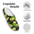 thumbnail image 5 of Lsque Fresh Avocado Pattern Womens Comfort Cotton on Scuff With Memory Foam and Anti-skid Sole Slipper-42/43, 5 of 7
