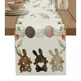 thumbnail image 2 of Easter Rabbit Flower Plant Leaf Easter Egg Table Runner For Kitchen Table Cover Home Decor Tablecloth 4/6 Pcs Placemats, 2 of 7