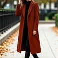 thumbnail image 6 of cocolona Womens Long Coat for Women Fall Winter Long Sleeve Lapel Trench Coat Oversized Elegant Trendy Jacket, 6 of 7