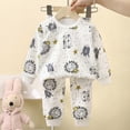 thumbnail image 2 of UAYOTSE Childrens Comfortable and Breathable Long Sleeved Home Clothes Cute Cartoon Pattern Pajama Set,Sizes 1-2 Years, 2 of 5