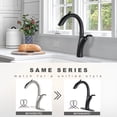 thumbnail image 4 of Wowow 16.1 in. Single Handle Pull Down Sprayer Kitchen Faucet with Gooseneck and 360° Swivel Spout in Matte Black, 4 of 8