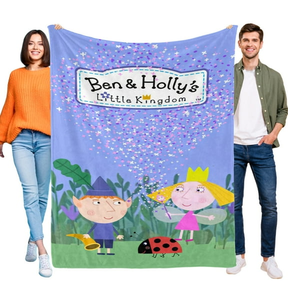 Throw Blanket for Ben and Holly Bed Couch Flannel Blanket for Kids Boys Girls Gifts Soft Warm Home Decor 30x40 Inch