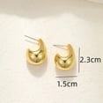 thumbnail image 4 of Stainless Steel Chunky Thick Golden Water Drop Dupes Statement Earrings for Women, 4 of 5