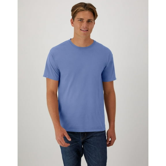 Hanes Unisex Garment Dyed Cotton T-Shirt Frontier Blue 3XL