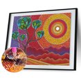 thumbnail image 1 of Cuadros Decorativos 5D bricolaje completo especial en forma de taladro diamante pintura puesta de sol árboles decoración colgante Ehuebsd Nuevos Originales, 1 of 9