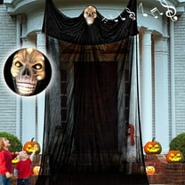 Halloween Decorations, 12.3ft Halloween Ghost Hanging With Led Lights And Scary Sound For Indoor Outdoor Front Yard Garden Decorations