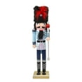 thumbnail image 1 of Figura de Cascanueces de madera de Navidad, decoración de 38cm, Base estable, muñeca de madera duradera versátil, tradicional para regalo de Estilo B, 1 of 8