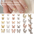 thumbnail image 1 of Joyas japonesas para decoración de uñas con mariposas, aleación tridimensional, mariposas unidas, mini mariposas huecas, decoración para uñas, 1 of 5