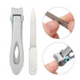 thumbnail image 4 of 2 unids/set cortaúñas grandes de acero inoxidable cortador de dedos recortador lima de uñas pedicura herramienta de manicura SetSilver, 4 of 11
