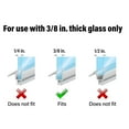 thumbnail image 3 of M 6258 |  Frameless Shower Door Bottom Seal for 3/8 In. Thick Glass Doors – Stop Shower Leaks and Create a Water Barrier, 36 In., Clear Vinyl (Single Pack), 3 of 4