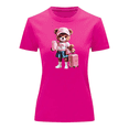 thumbnail image 3 of Playera Blusa De Osita Lista Para Viajar Fashion Moda Casual Ropa Para Mujer Color Fucsia Talla Chica Marca Emil SaEs, 3 of 4