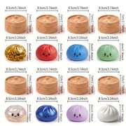 HZYZ 4 Golden Ticket Edition Dumpling Squishy Toy Mystery Box, Rare Golden Glitter Dumpling Squishy Bun, Stress Relief Sensory Dumpling Squishy Toys for Everyone Anxiety Relief