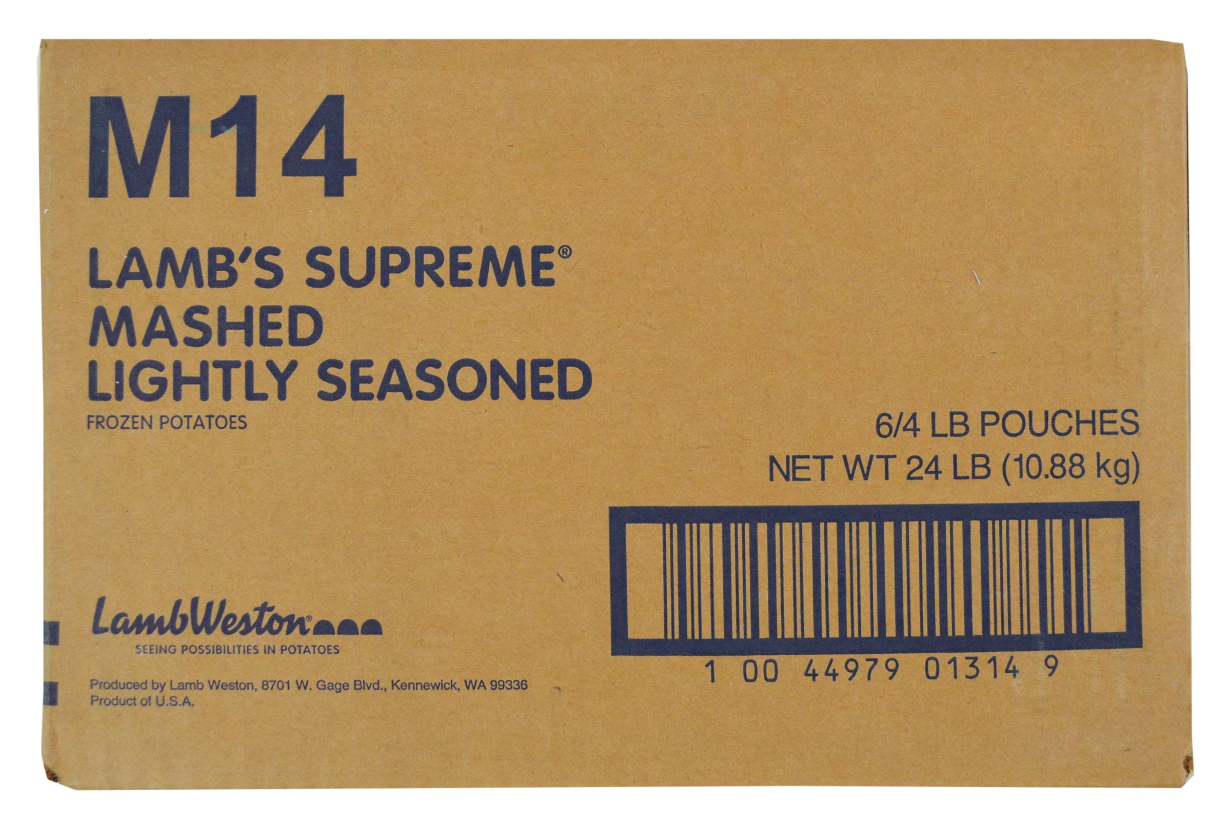 Lamb Weston Supreme Lightly Seasoned Mashed Potato, 4 Pound - 6 per case.