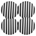 thumbnail image 2 of Ryvnso White and Black Stripe Pattern Round Plate Mats Dining Table Placemat Set of 6 for Holiday Decoration, 2 of 7