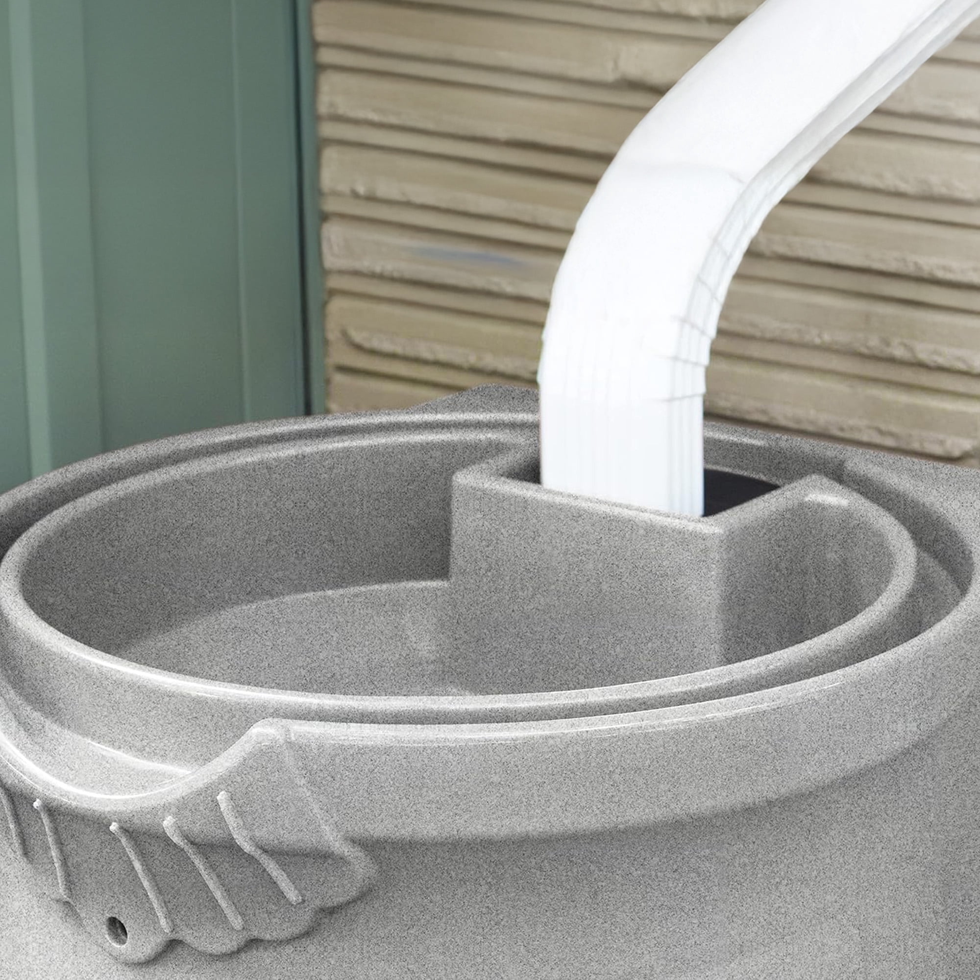 Good Ideas Rain Wizard Urn 50 Gallon Rain Saver - Light Granite