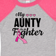 thumbnail image 4 of Inktastic Breast Cancer Awareness My Aunty is a Fighter Boys or Girls Baby Bodysuit, 4 of 5