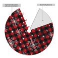 thumbnail image 4 of Faldas para árbol de Navidad a cuadros de 36 pulgadas, gruesas, para decoración navideña de invierno, para decoración rústica de Navidad, 4 of 8